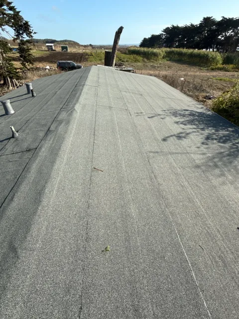 Image accompanying a ROOF EXPRESS Field Note about flat-roofing service for Pescadero, California.