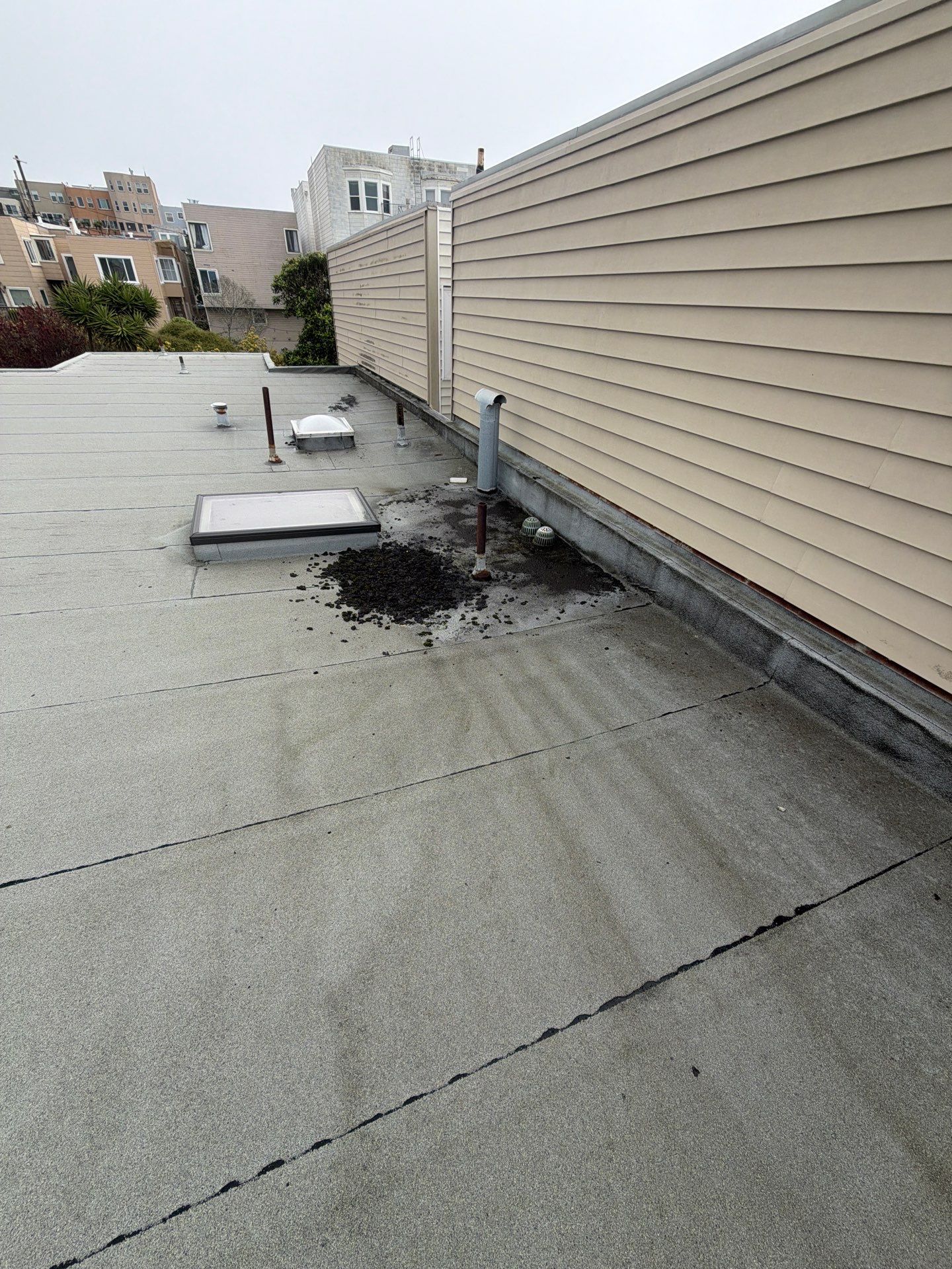 Ponding Water Near Roof Drains