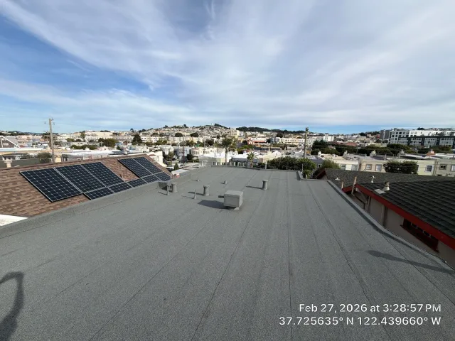 Image accompanying a ROOF EXPRESS Field Note about flat-roofing service for San Francisco, California.