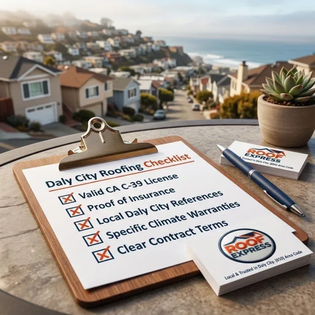 Image accompanying a ROOF EXPRESS Field Note about roofing for Daly City, California.