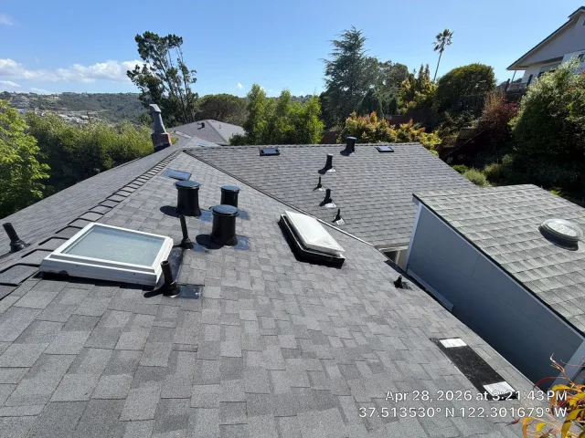 Image accompanying a ROOF EXPRESS Field Note about residential roofing for Belmont, California.