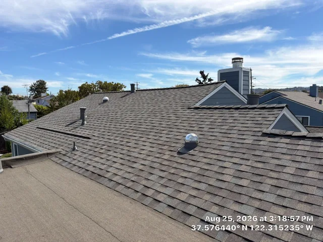 Image accompanying a ROOF EXPRESS Field Note about residential roofing for San Mateo, California.