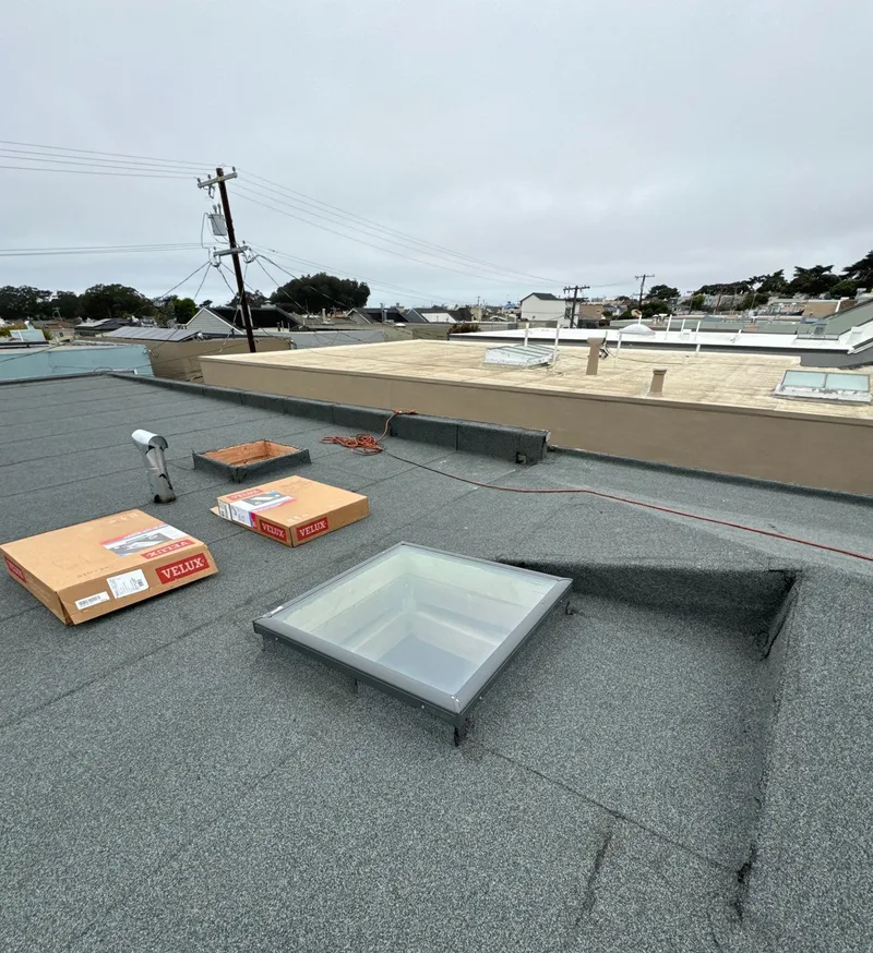 Skylight service Project Photo — San Francisco, CA ROOF EXPRESS photo from a skylight service project in San Francisco, California.