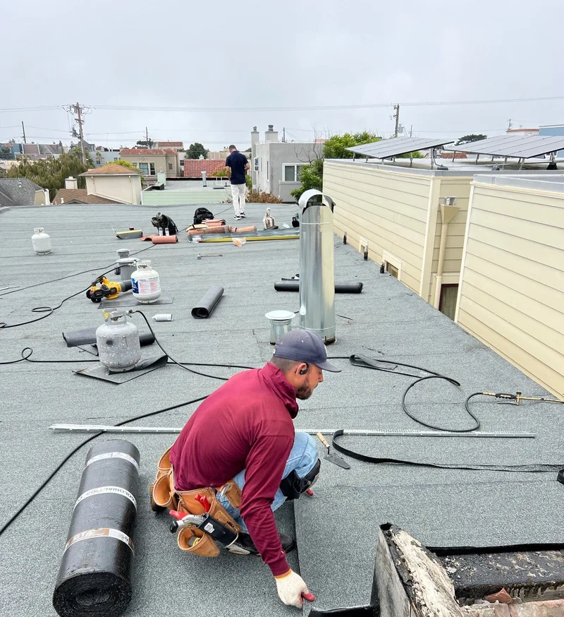 Roof repair Project Photo — San Francisco, CA ROOF EXPRESS photo from a roof repair project in San Francisco, California.