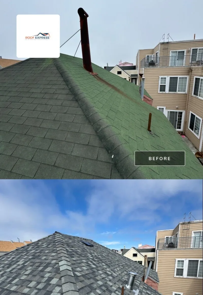 Roofing Project Photo — San Francisco, CA ROOF EXPRESS photo from a roofing project in San Francisco, California in the Before and After gallery.