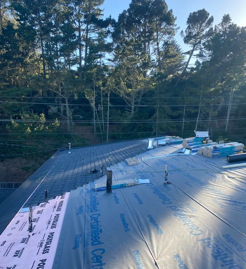 ROOF EXPRESS photo from a roof replacement project in San Bruno, California.