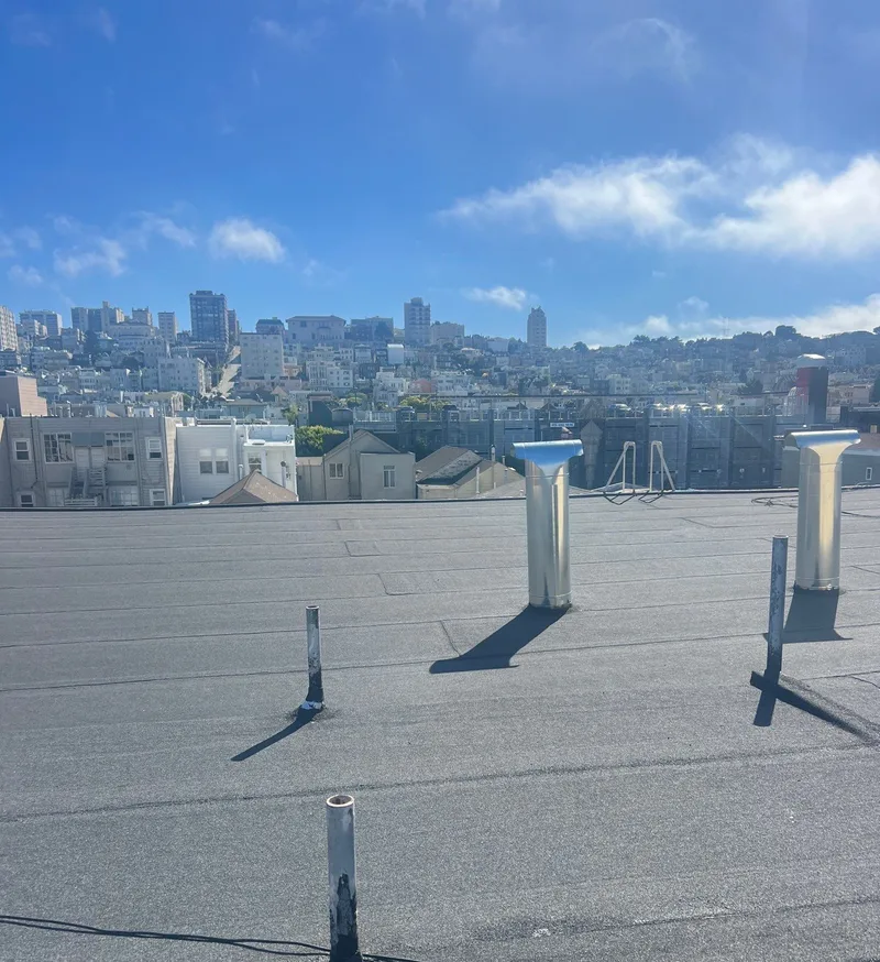ROOF EXPRESS photo from a commercial roofing project in San Francisco, California.