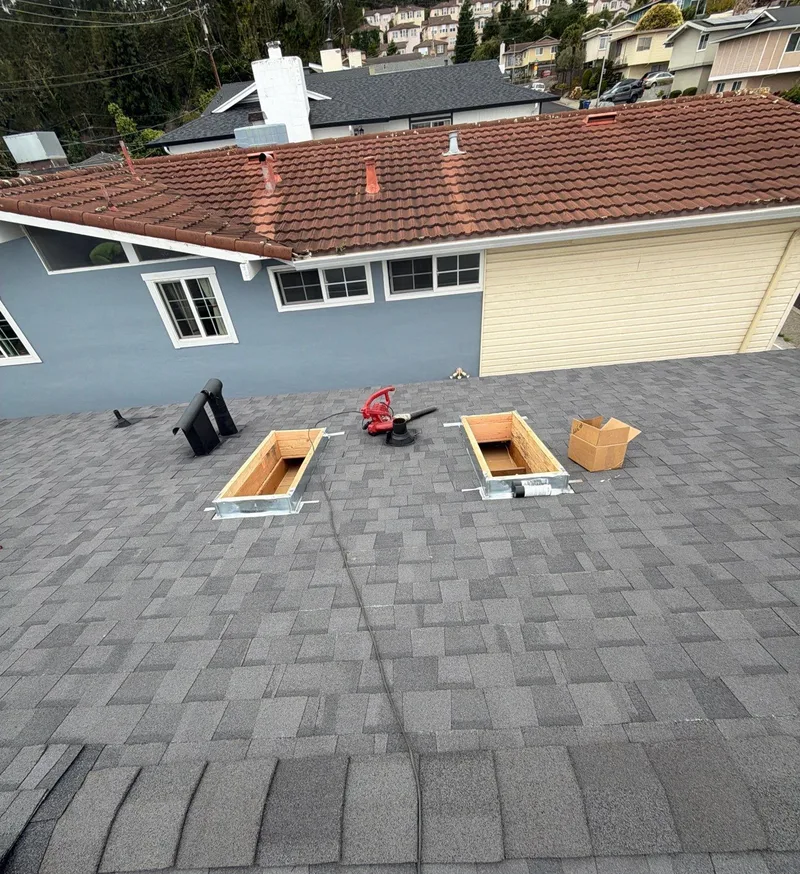 Skylight service Project Photo — South San Francisco, CA ROOF EXPRESS photo from a skylight service project in South San Francisco, California.