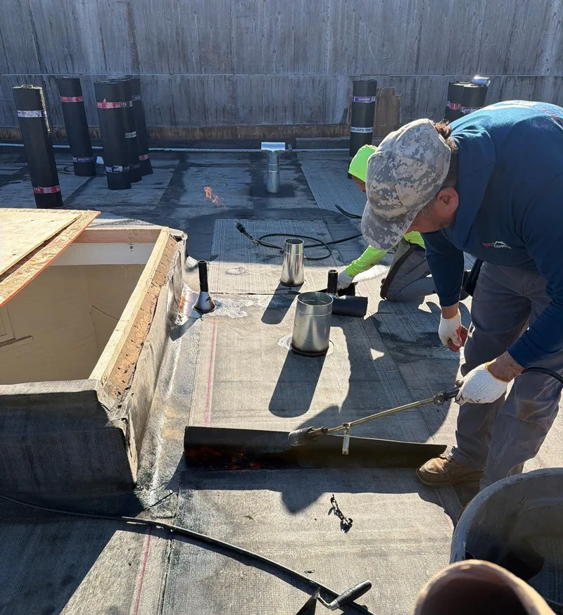 ROOF EXPRESS photo from a roof repair project in San Mateo, California.