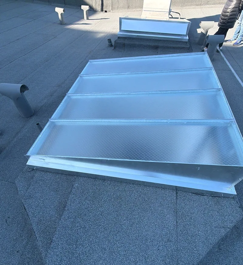 ROOF EXPRESS photo from a skylight service project in San Mateo, California.