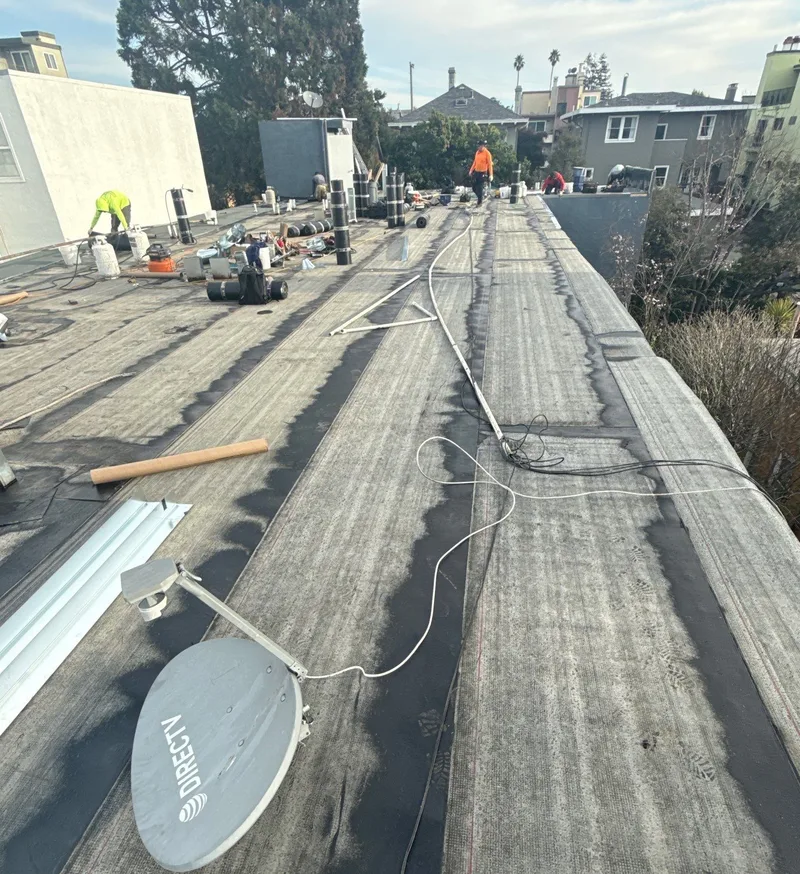 Flat-roofing service Project Photo — Oakland, CA ROOF EXPRESS photo from a flat-roofing service project in Oakland, California.