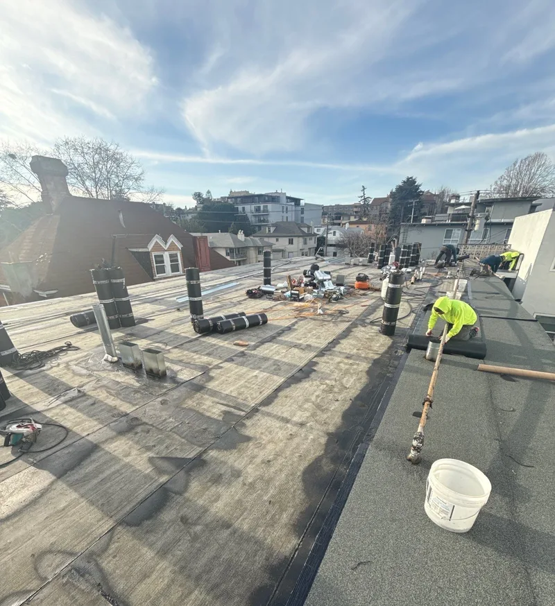 Roof replacement Project Photo — Oakland, CA ROOF EXPRESS photo from a roof replacement project in Oakland, California.