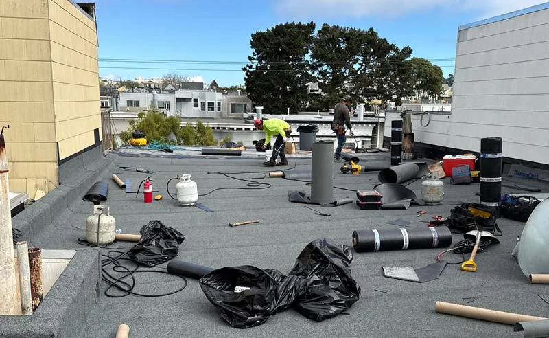 Flat-roofing service Project Photo — San Francisco, CA ROOF EXPRESS photo from a flat-roofing service project in San Francisco, California.