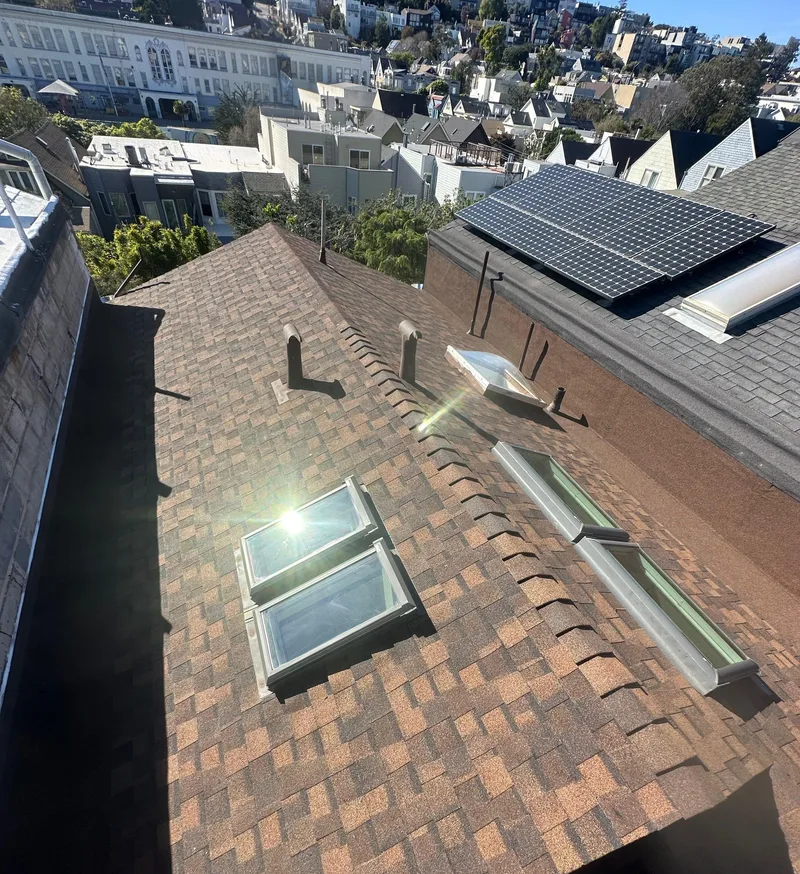 Roof replacement Project Photo — San Francisco, CA ROOF EXPRESS photo from a roof replacement project in San Francisco, California.