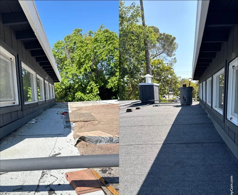 Roofing Project Photo — Palo Alto, CA ROOF EXPRESS photo from a roofing project in Palo Alto, California in the Before and After gallery.