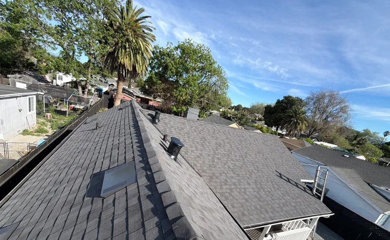 Residential roofing Project Photo — East Palo Alto, CA ROOF EXPRESS photo from a residential roofing project in East Palo Alto, California.