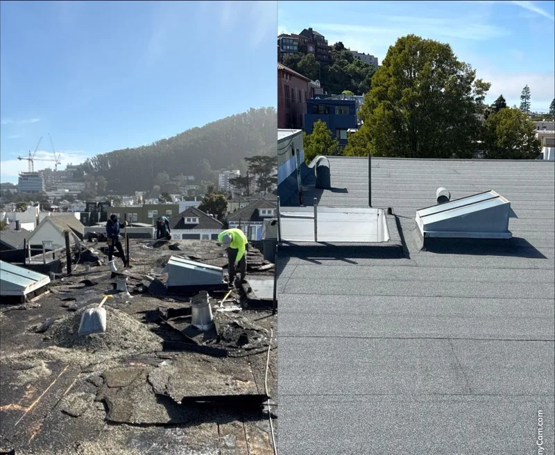 Roofing Project Photo — San Francisco, CA ROOF EXPRESS photo from a roofing project in San Francisco, California in the Before and After gallery.