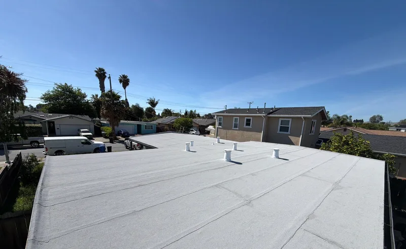 ROOF EXPRESS photo from a flat-roofing service project in Fremont, California.