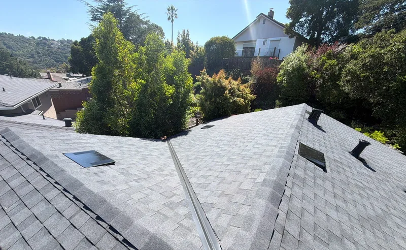ROOF EXPRESS photo from a residential roofing project in Belmont, California.