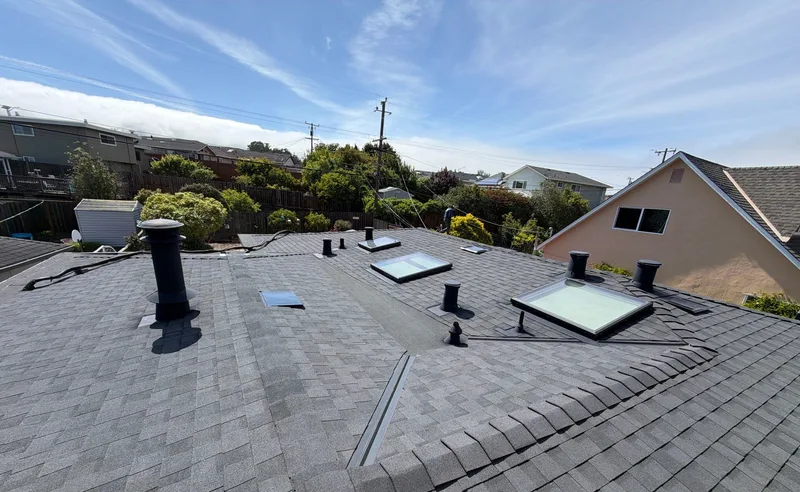 ROOF EXPRESS photo from a residential roofing project in San Bruno, California.