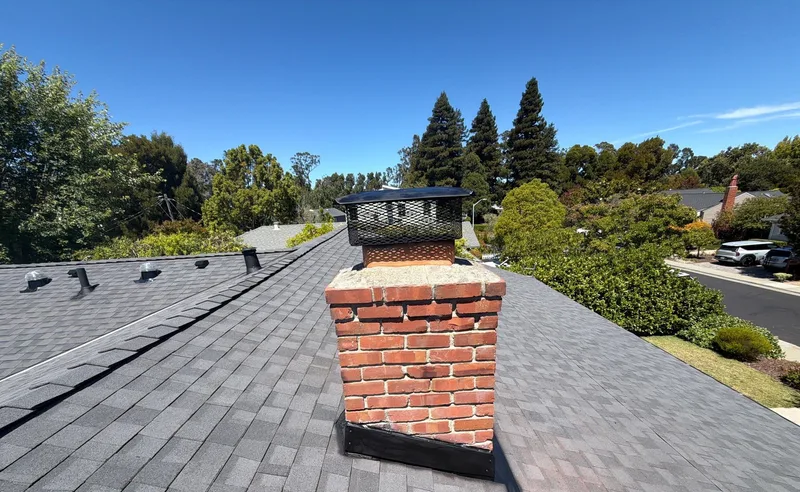 ROOF EXPRESS photo from a residential roofing project in Burlingame, California.