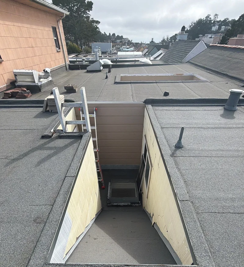 Roof replacement Project Photo — San Francisco, CA ROOF EXPRESS photo from a roof replacement project in San Francisco, California.