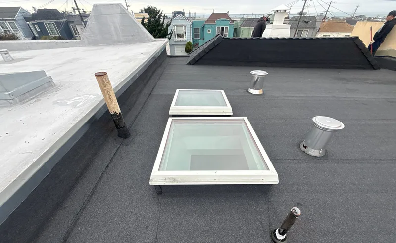 ROOF EXPRESS photo from a skylight service project in San Francisco, California.